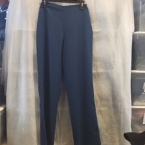 No Label Blue Straight-Leg Dress Pants